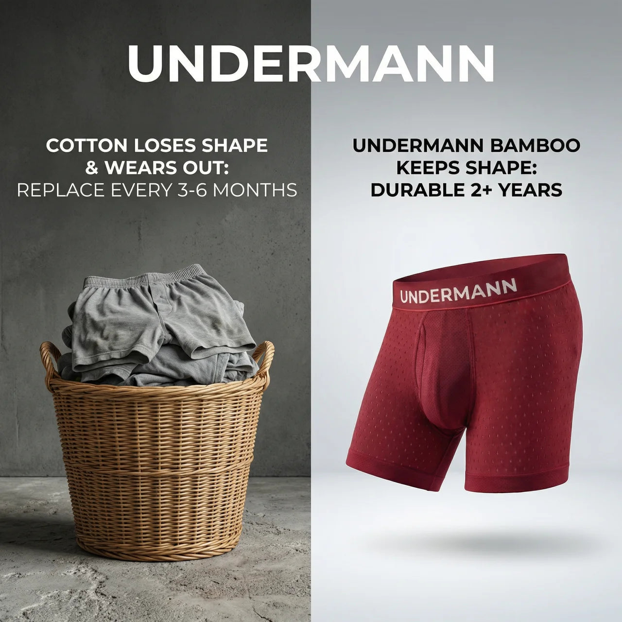 UNDERMANN Bamboo Boxers | All-Day Comfort